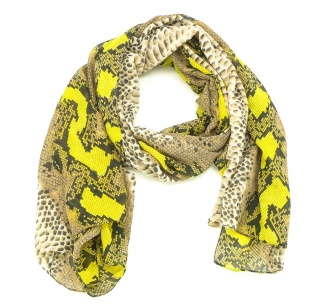 415 5 Šál- hnědá, zelená