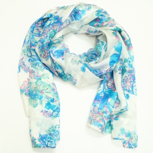 364 4 Šátek- modrá/bílá