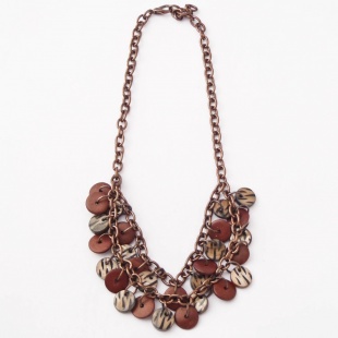 nah 771 d Náhrdelník-hnědá