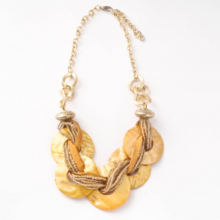 nah 561 Náhrdelník-žlutá