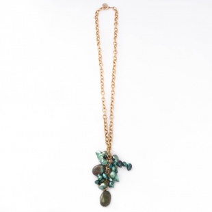 nah 1210 Náhrdelník-tyrkysová