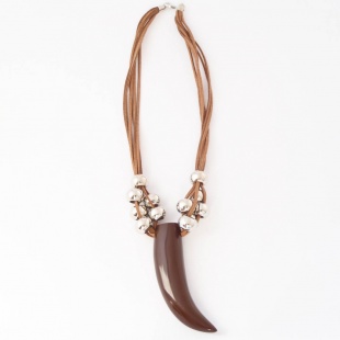 nah 936 Náhrdelník-hnědá