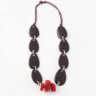 314 Náhrdelník-hnědá