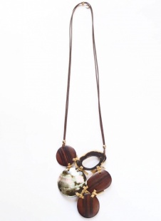 nah 1120 Náhrdelník-hnědá