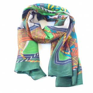 259 3a Šátek- zelená