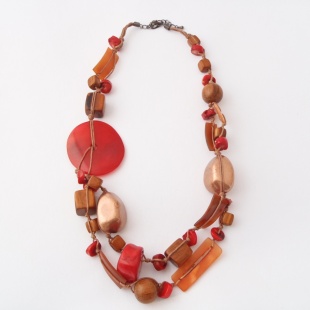 nah 536 Náhrdelník-červená