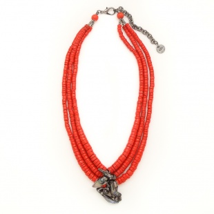nah 961 Náhrdelník- červená