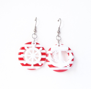 nau 142 Náušnice- červená