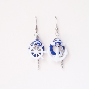 nau 144 Náušnice-modrá