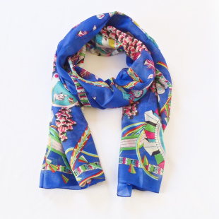 281 2b Šátek- modrá