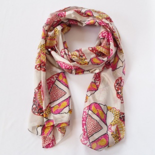 264 2 Šátek- růžová