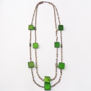 nah 17 Náhrdelník- zelená