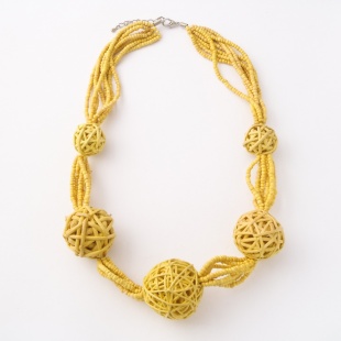 nah 1237 Náhrdelník- žlutá