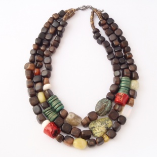 nah 1253 Náhrdelník- hnědá