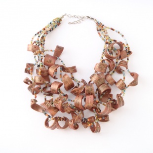 nah 1274 Náhrdelník- hnědá