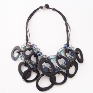 nah 254 Náhrdelník- modrá