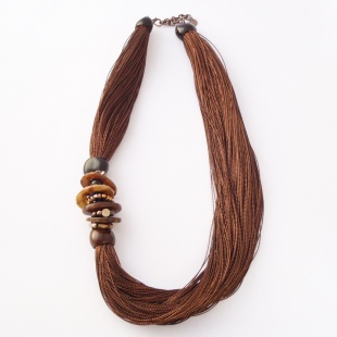 nah 299 Náhrdelník- hnědá
