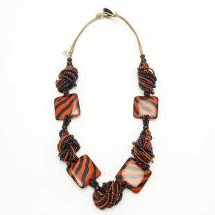 nah 704 Náhrdelník- oranžová