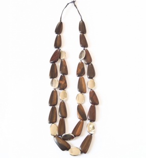 nah 261 Náhrdelník-hnědá