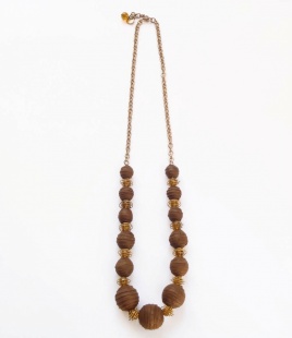 nah 194 Náhrdelník-hnědá