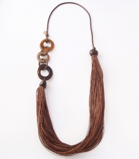 nah 300 Náhrdelník- hnědá
