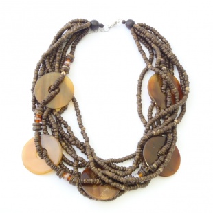 nah 986b Náhrdelník- hnědá